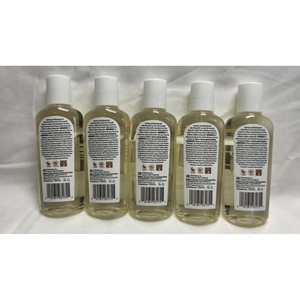 PALMERS COCONUT HYDRATE BODY OIL 1.7 oz- PACK OF 5‎ (TRAVEL SIZE)